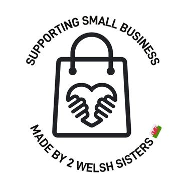 Logo with a shopping bag and heart symbol, text 'Supporting Small Business'