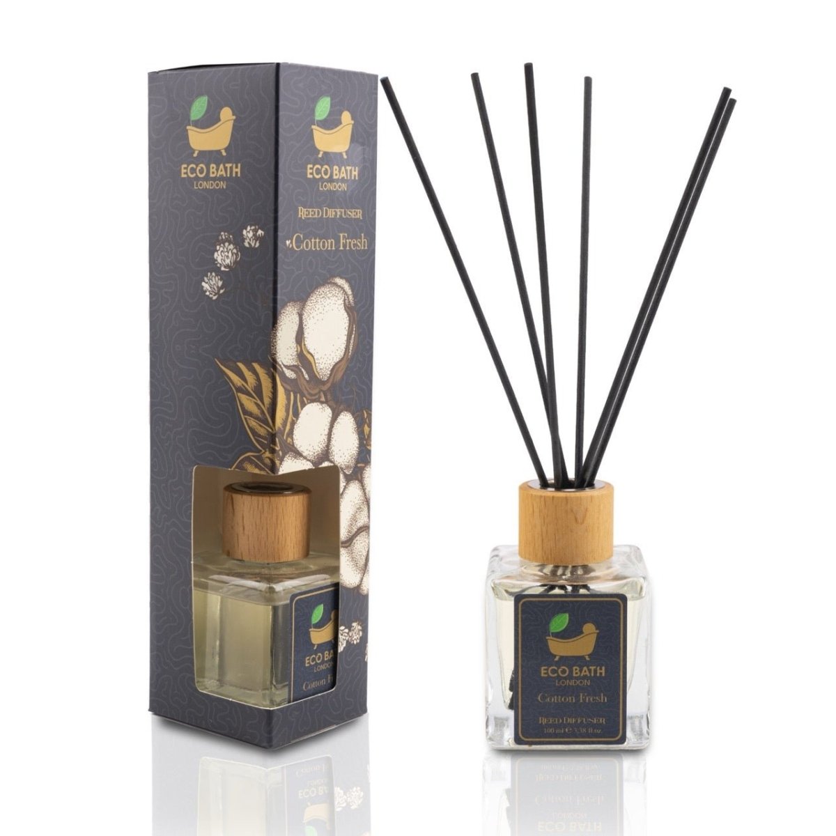 Eco Bath London Cotton Fresh Reed Diffuser 100ml