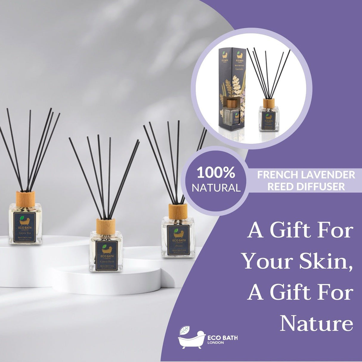 Eco Bath London French Lavender Reed Diffuser