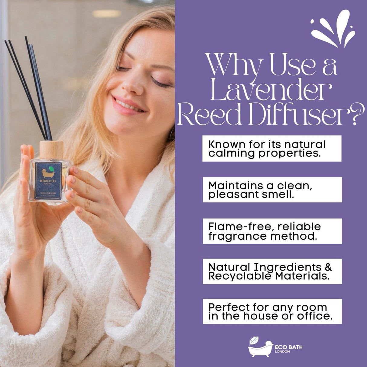 Eco Bath London French Lavender Reed Diffuser