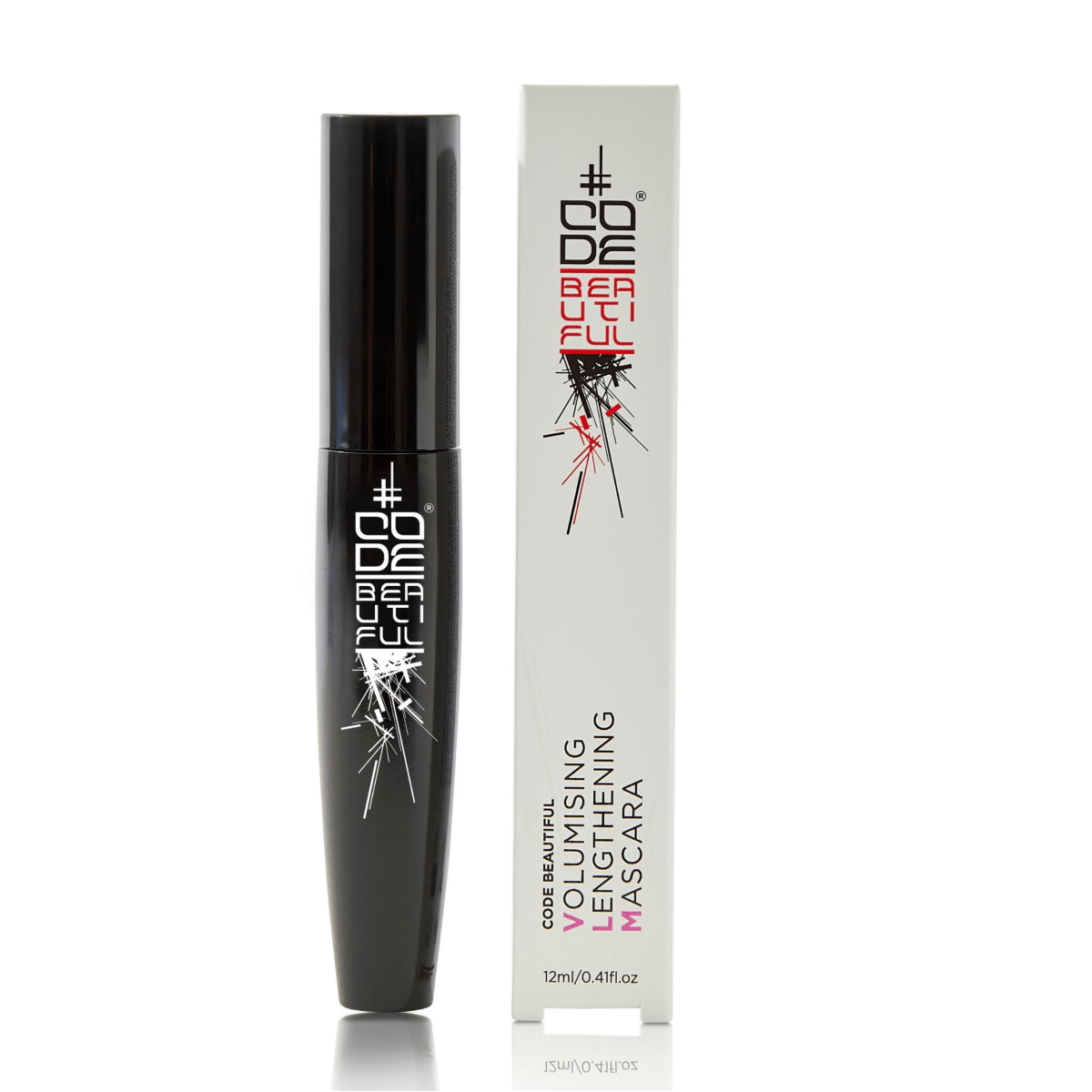 CODE VLM Volumising Lengthening Mascara - Water-Resistant & Gentle for Sensitive Eyes - CODE Beautiful