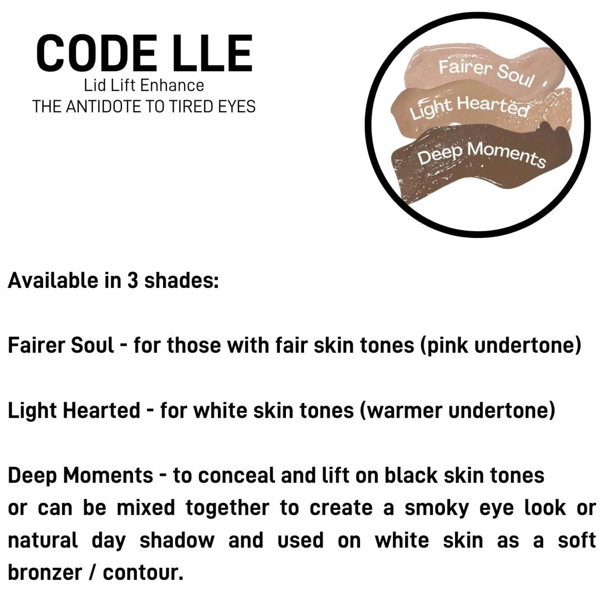 CODE LLE Lid Lift Enhance - 3-in-1 Concealer, Primer & Eyeshadow - CODE Beautiful
