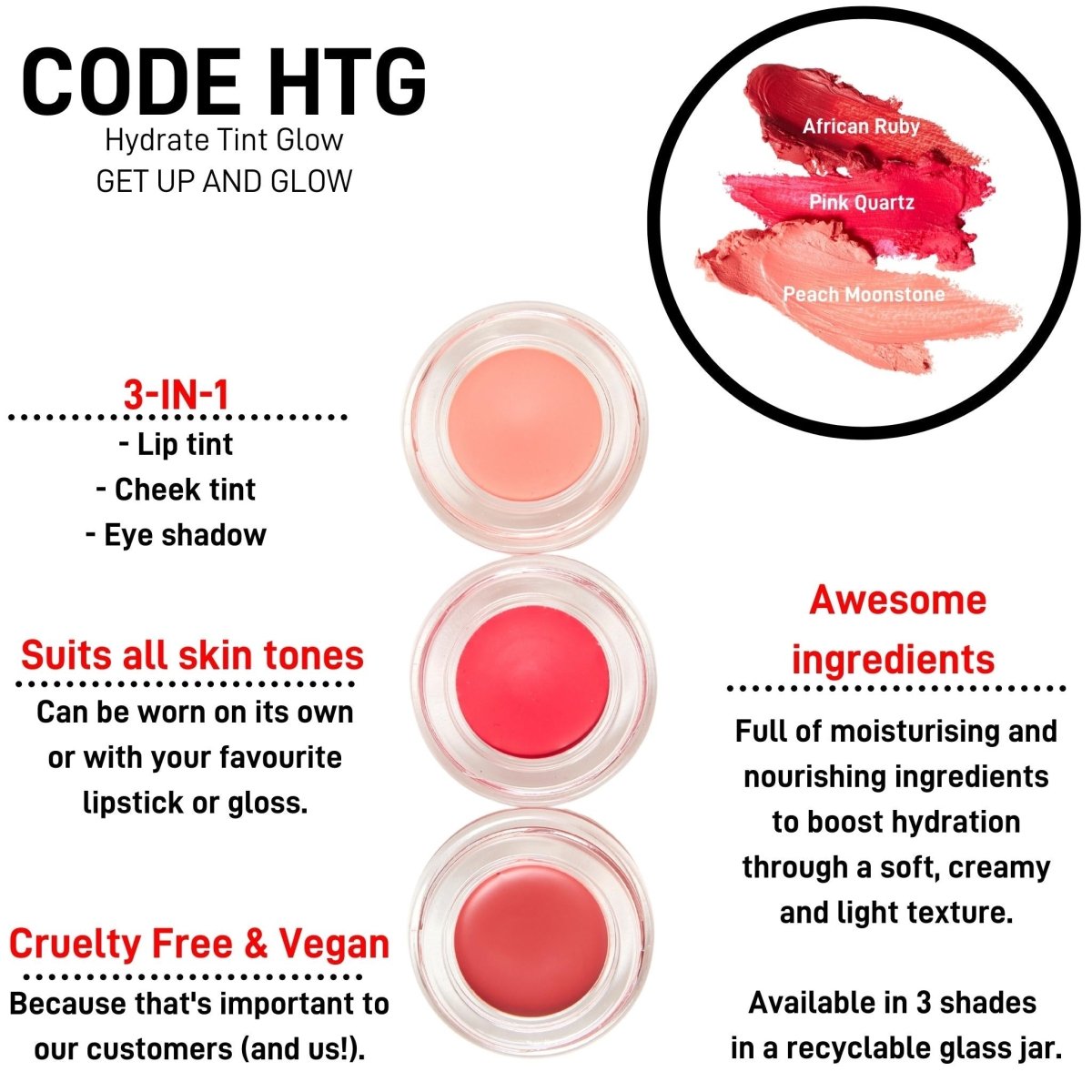 CODE HTG Hydrate Tint Glow - 2-in-1 Lip & Cheek for Natural Radiance - CODE Beautiful