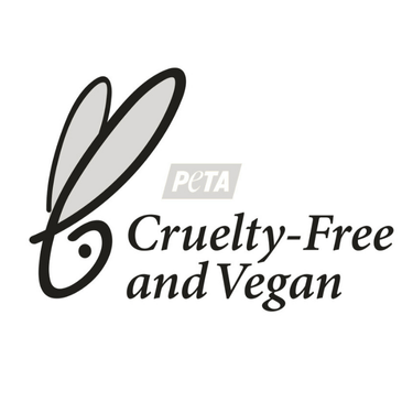 PETA cruelty-free and vegan logo on a white background