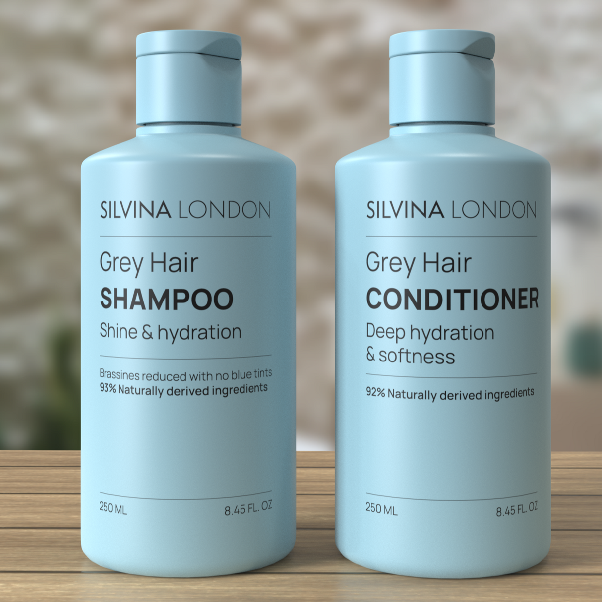 Silvina London Grey Hair Shampoo & Conditioner Duo