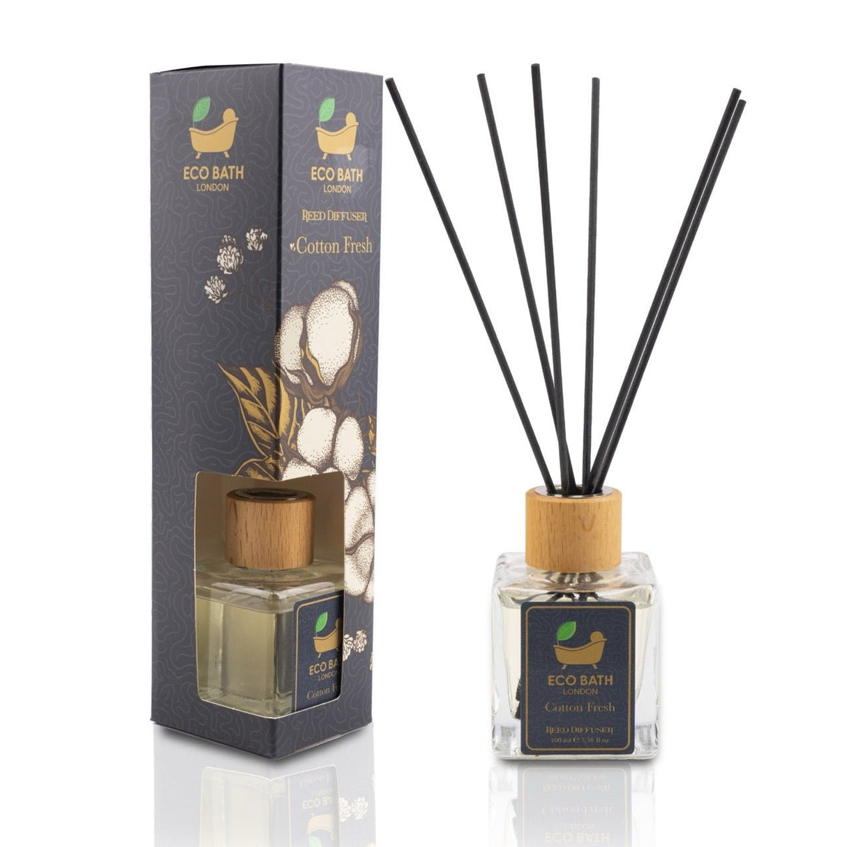 Eco Bath London Cotton Fresh Reed Diffuser 100ml