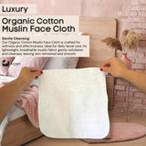 Eco Bath London Organic Cotton Muslin Face Cloths (Pack of 6)
