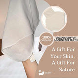Eco Bath London Organic Cotton Muslin Face Cloths (Pack of 6)