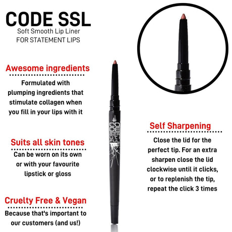 CODE SSL Soft Smooth Lip Liner - CODE Beautiful